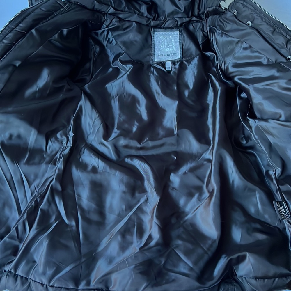 Dollhouse Coat Black Jacket Hoodie New XS - Picture 16 of 16